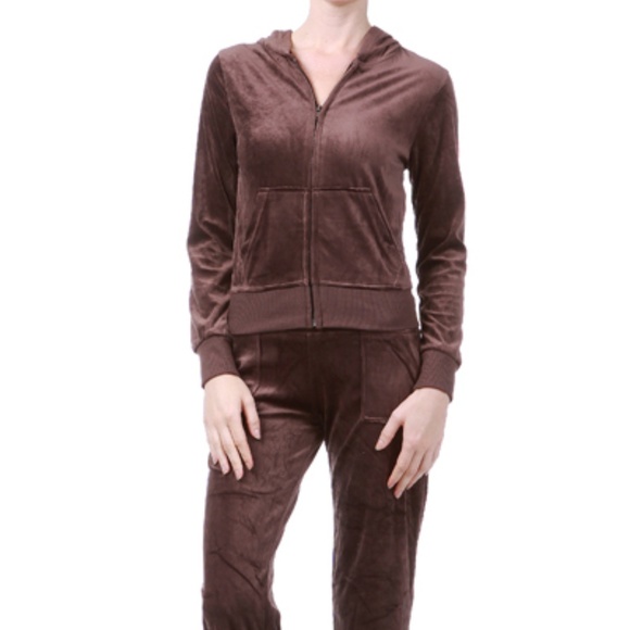 velour jogging suits womens
